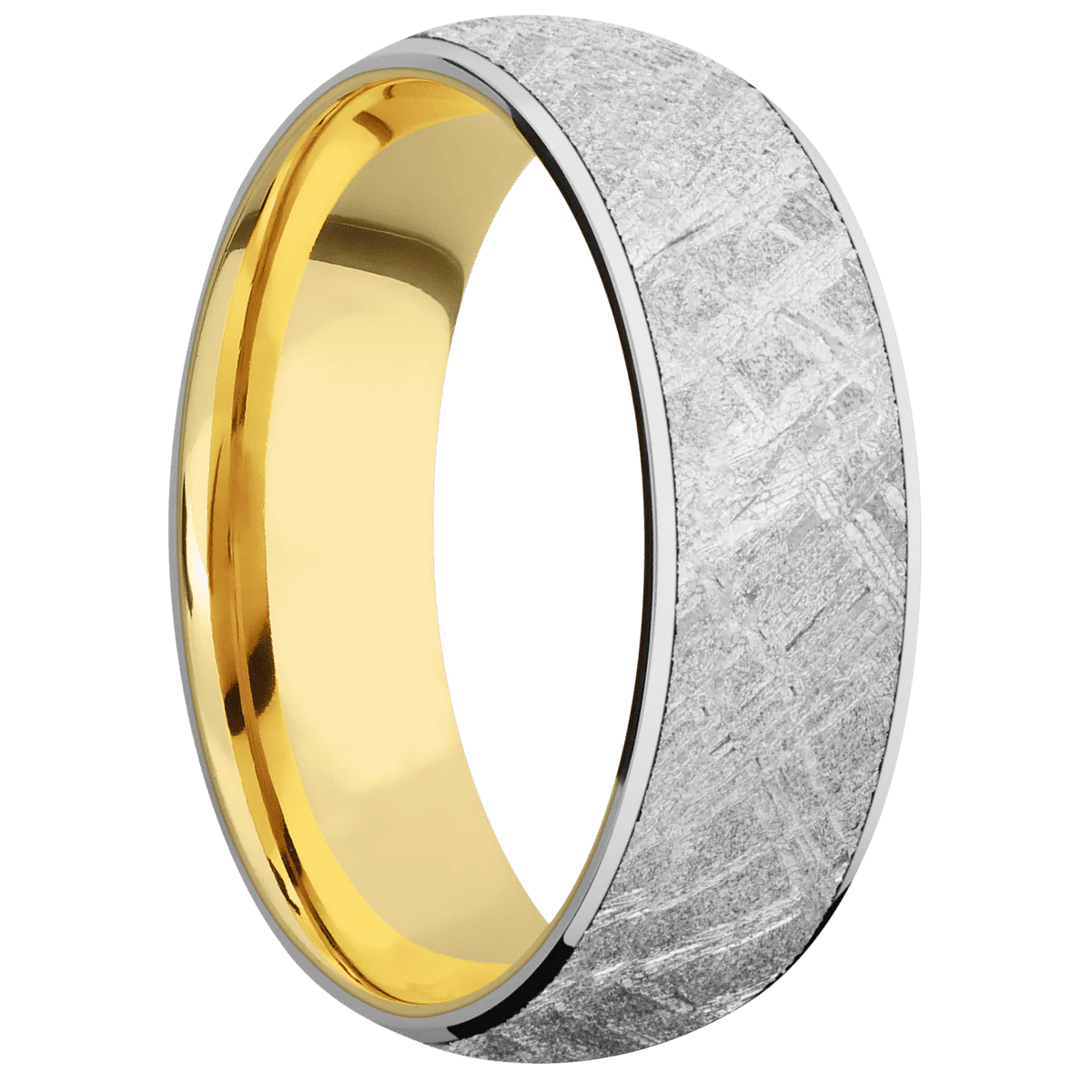 14K White Gold + Polish Finish + 10K Yellow Gold