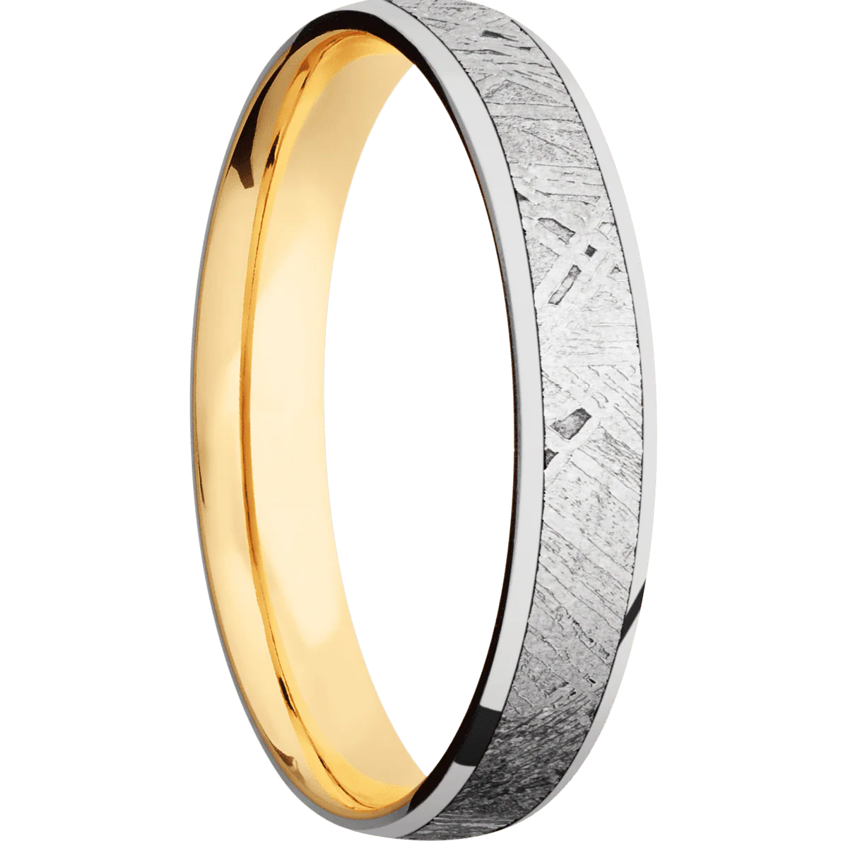 14K White Gold + Polish Finish + 10K Yellow Gold