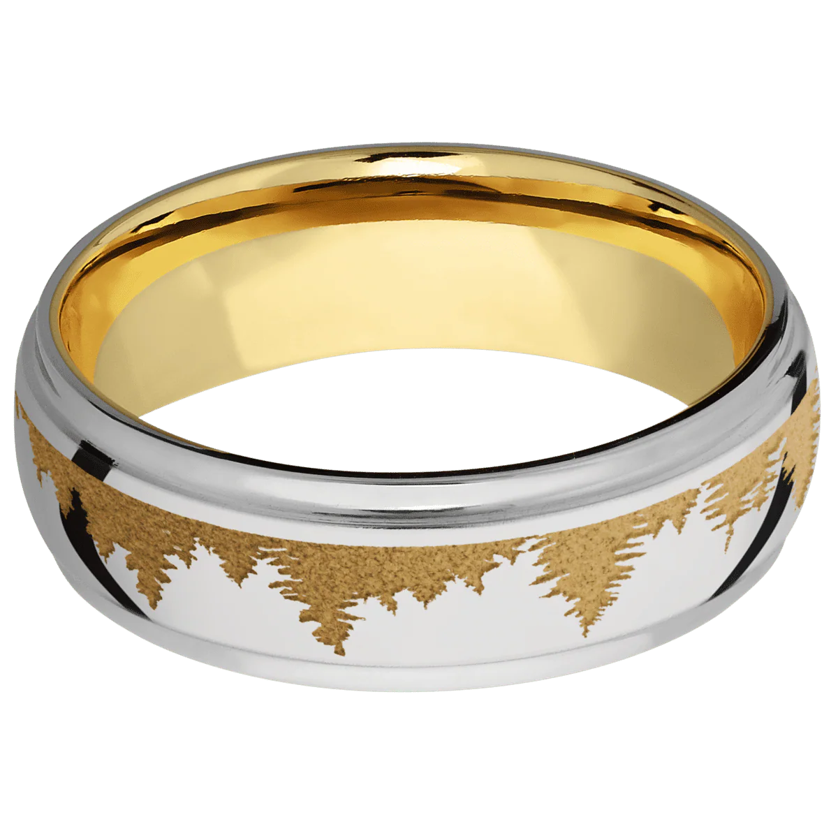 14K White Gold + Polish , Polish Finish + 14K Yellow Gold - Image 3