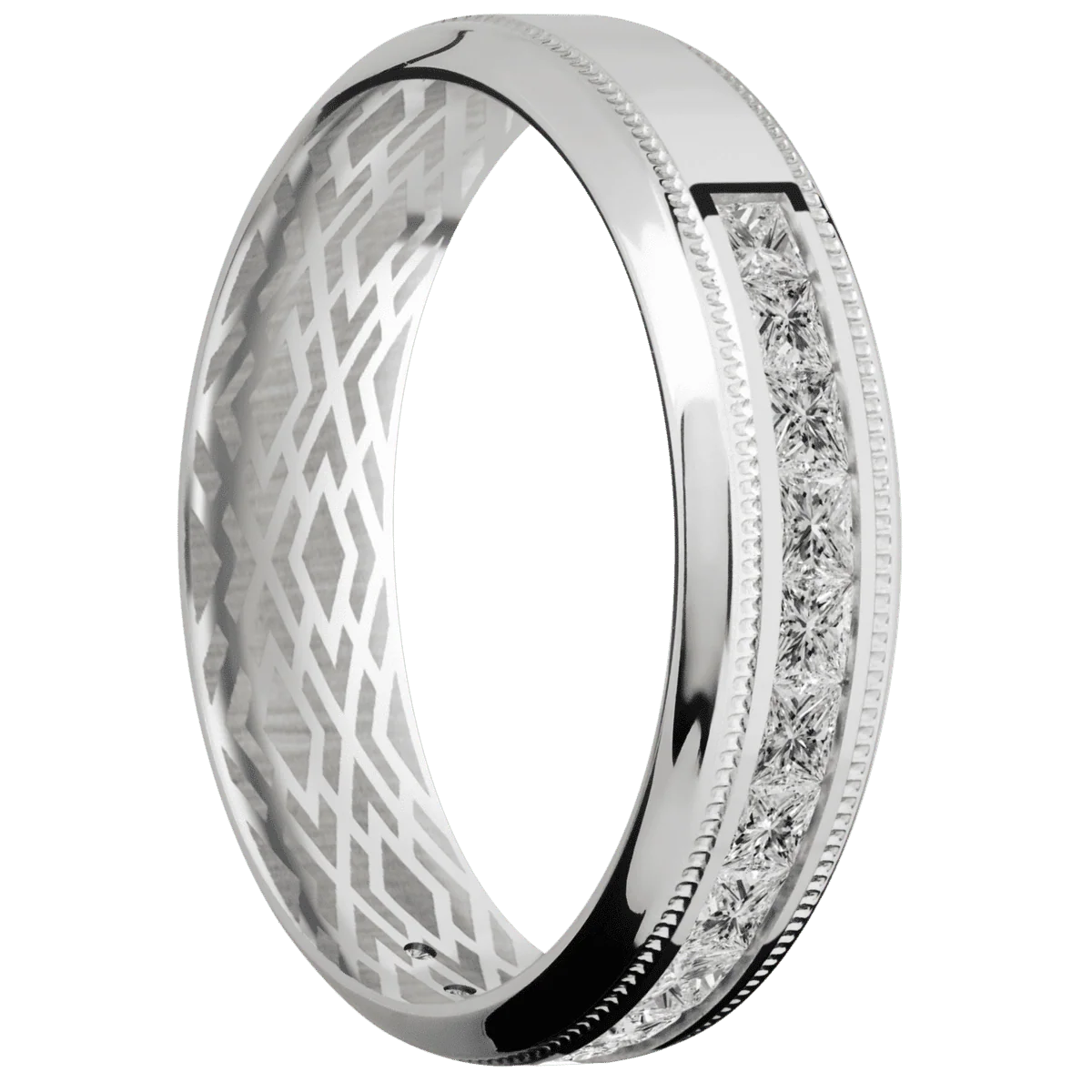 14K White Gold + Polish , Polish Finish