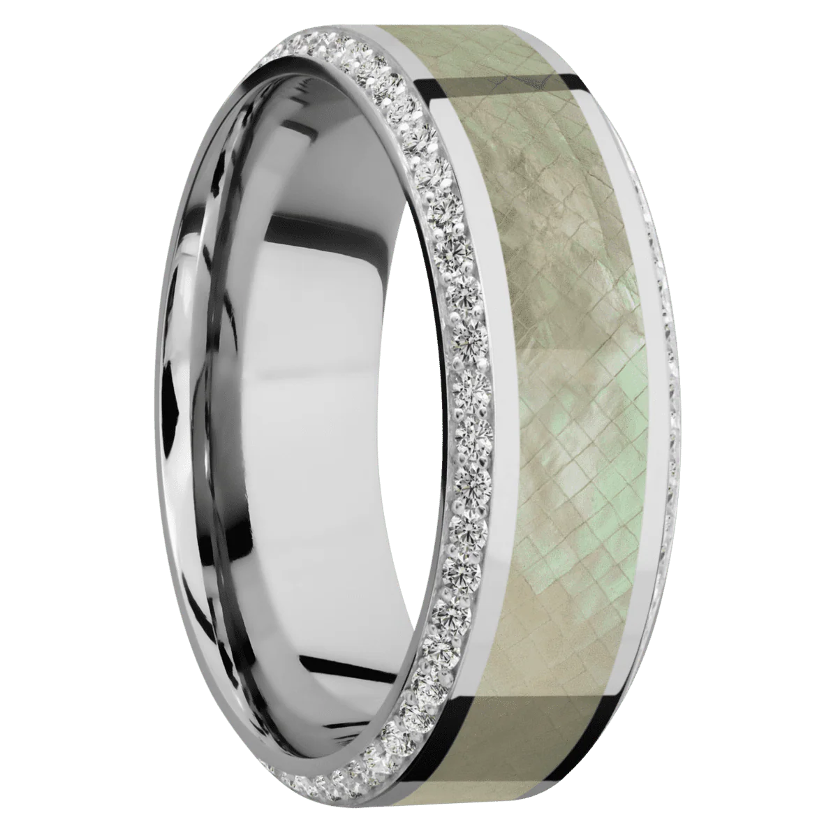14K White Gold + Polish , Polish Finish