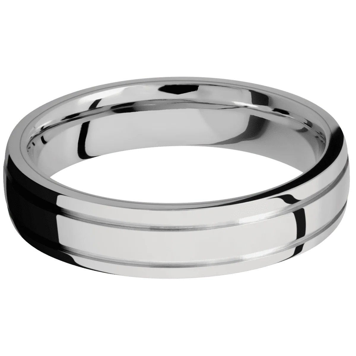 14K White Gold + Polish , Polish Finish + Palladium Silver - Image 3