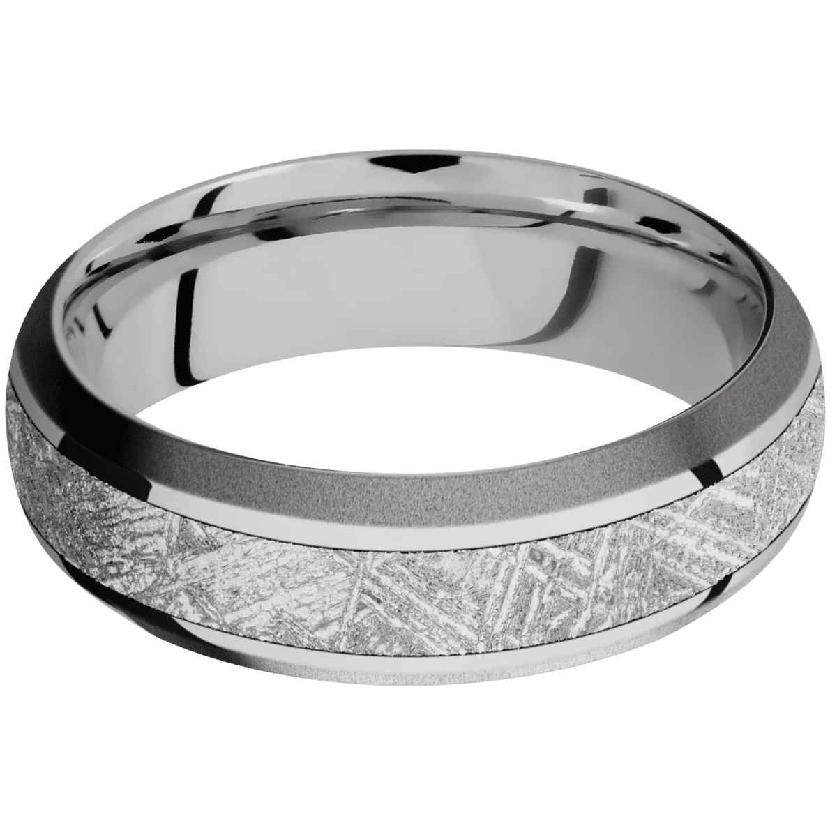 14K White Gold + Polish , Sand Finish - Image 3