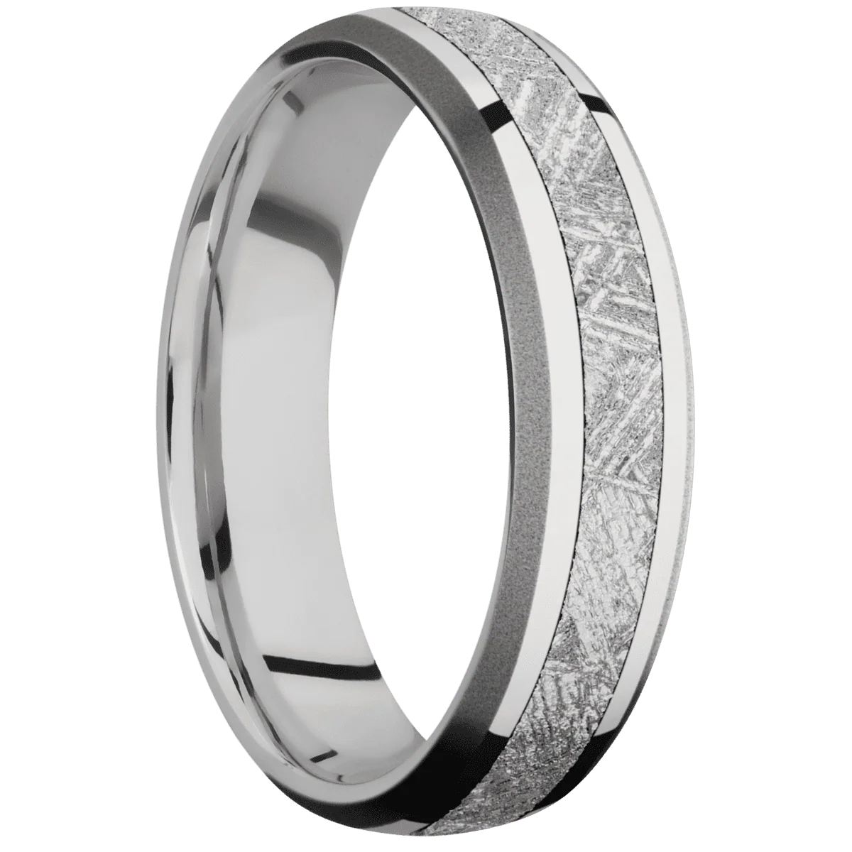 14K White Gold + Polish , Sand Finish