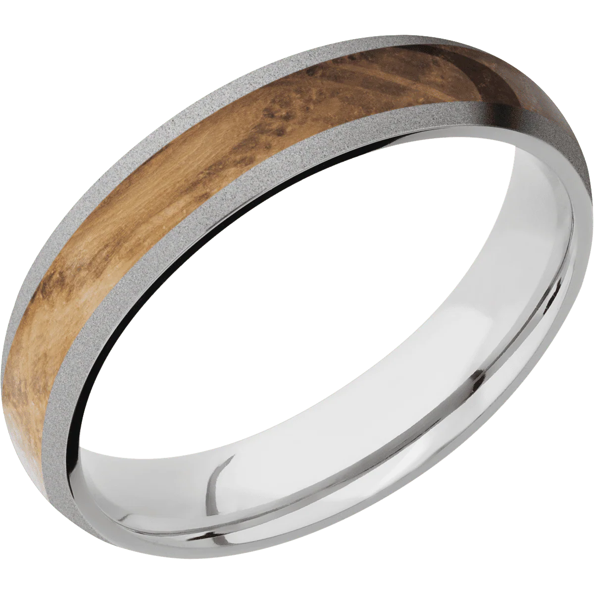 14K White Gold + Sand Finish - Image 2