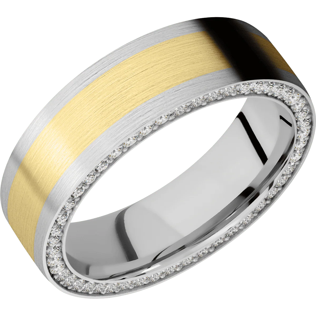 14K White Gold + Satin Finish - Image 2