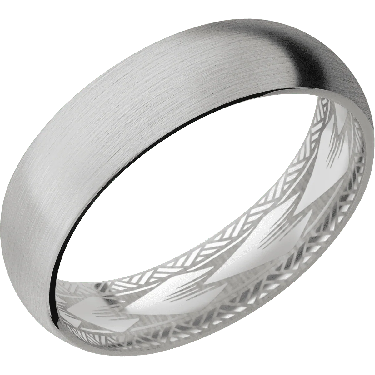 14K White Gold + Satin Finish - Image 2