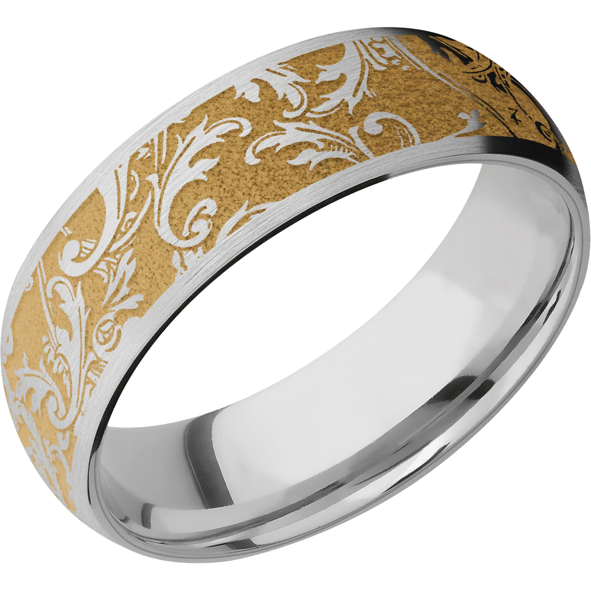 14K White Gold + Satin Finish + 18K White Gold - Image 2