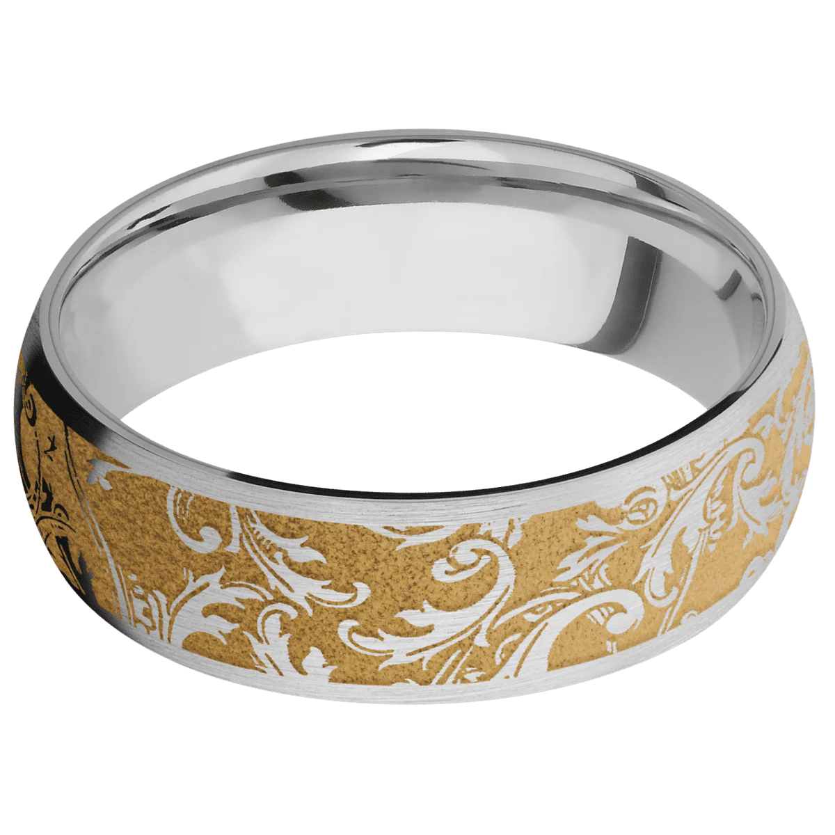 14K White Gold + Satin Finish + 18K White Gold - Image 3