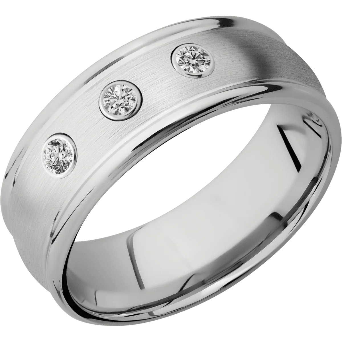 14K White Gold + Satin , Polish Finish - Image 2