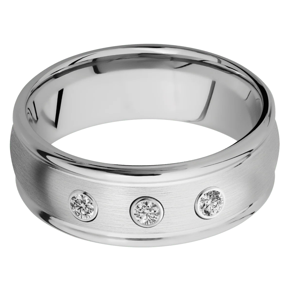14K White Gold + Satin , Polish Finish - Image 3