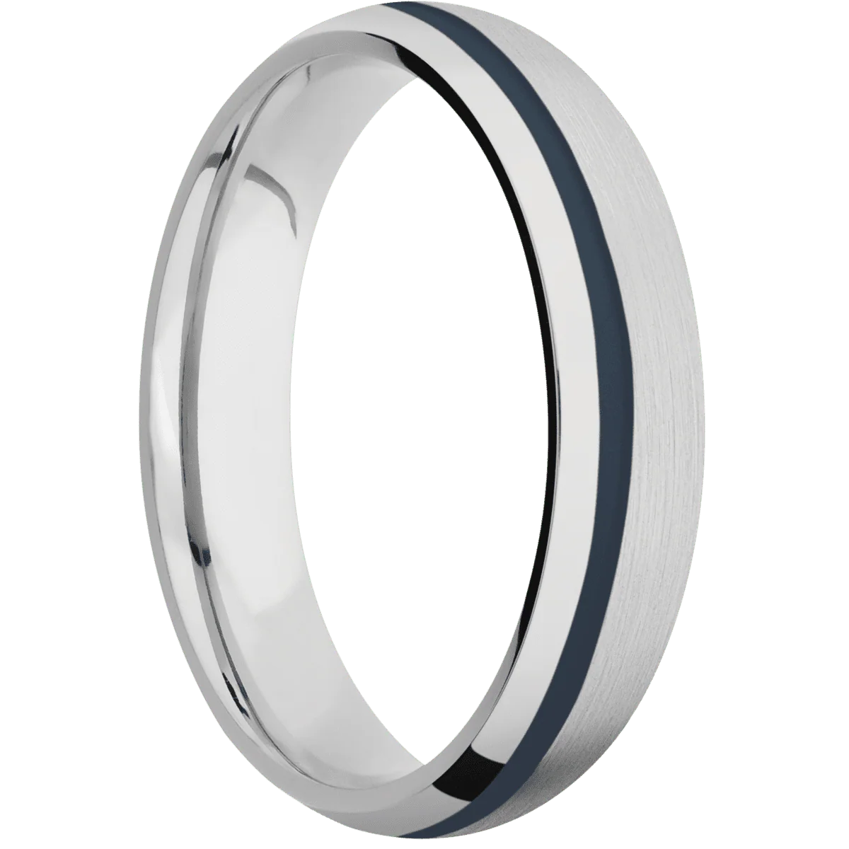 14K White Gold + Satin , Polish Finish