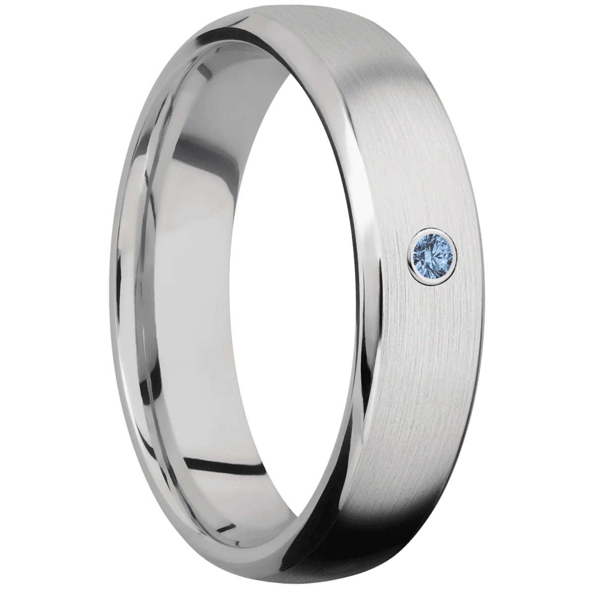 14K White Gold + Satin , Polish Finish