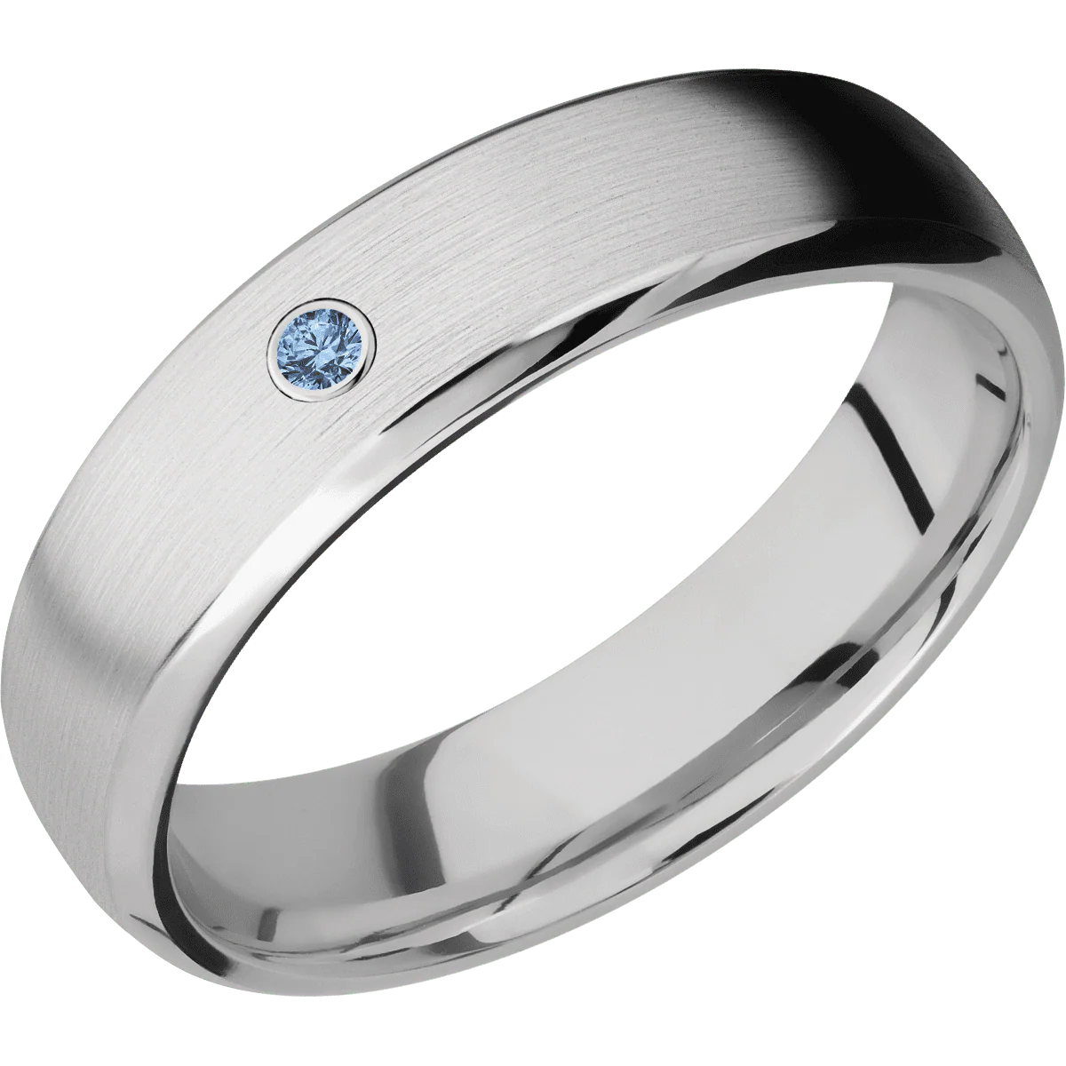 14K White Gold + Satin , Polish Finish - Image 2
