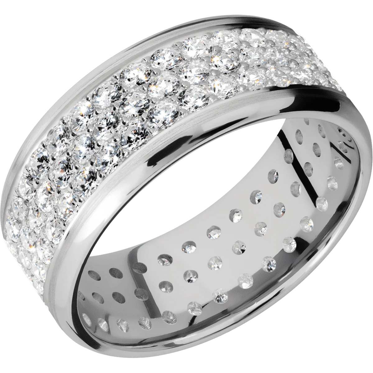 14K White Gold + Satin , Polish Finish - Image 2