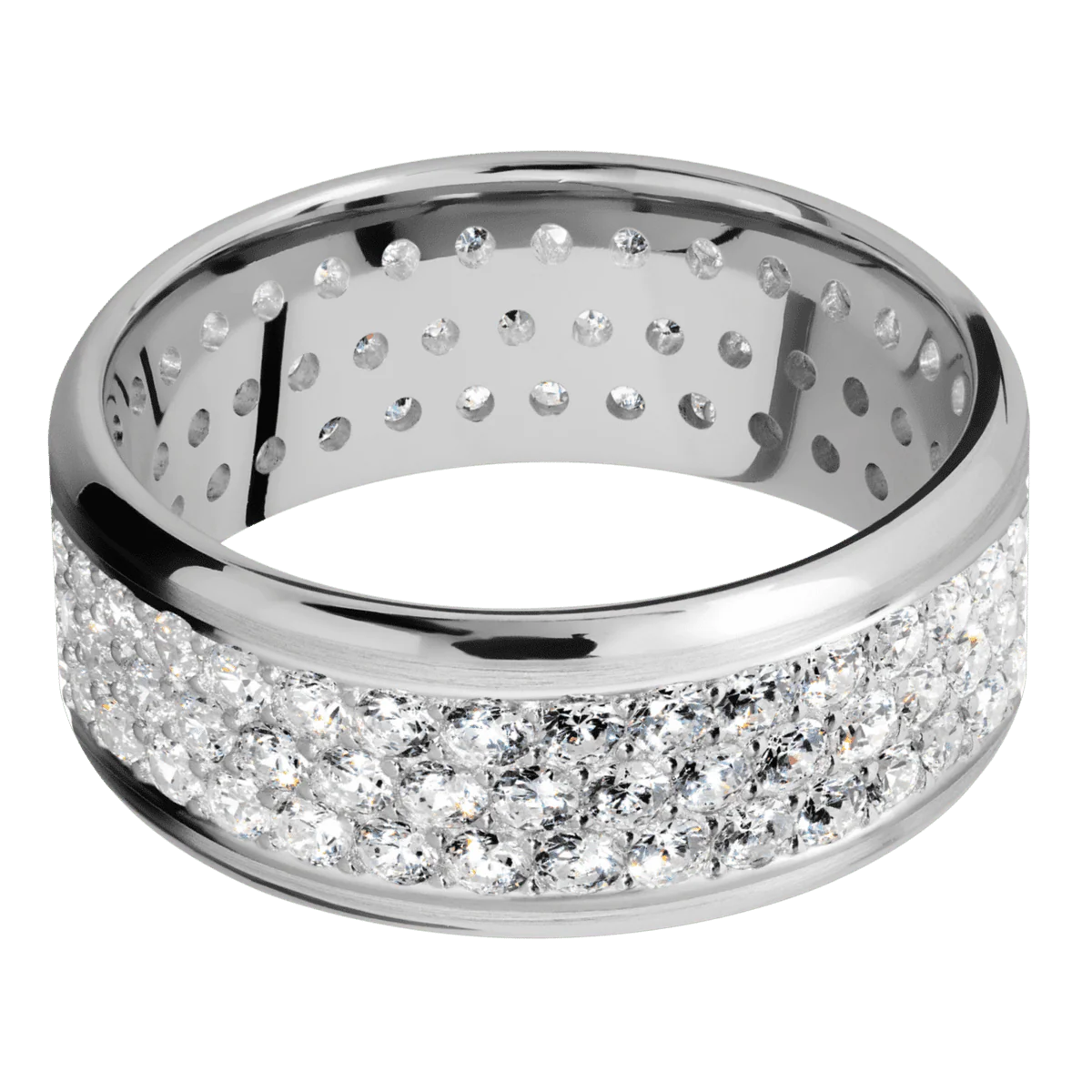 14K White Gold + Satin , Polish Finish - Image 3