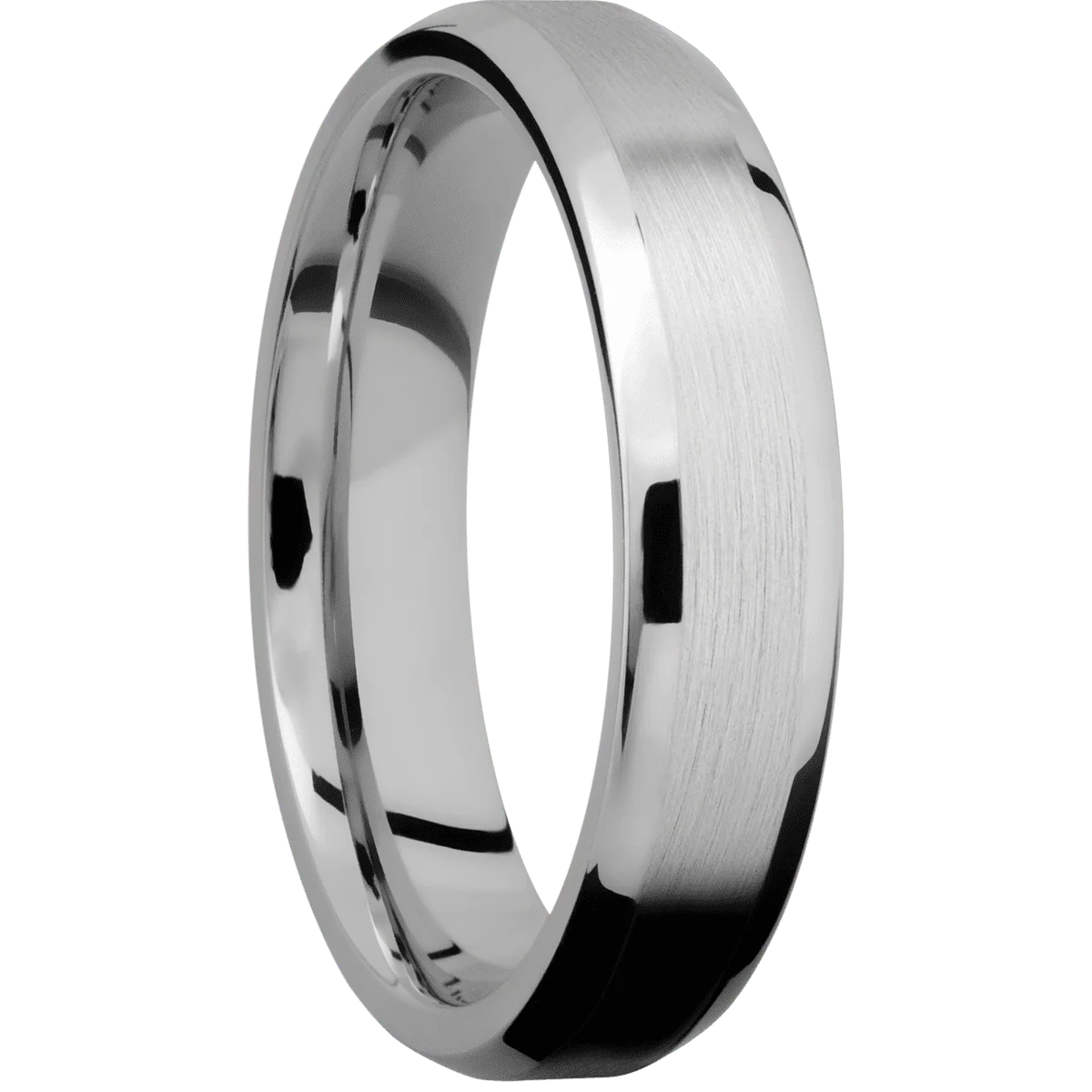 14K White Gold + Satin , Polish Finish