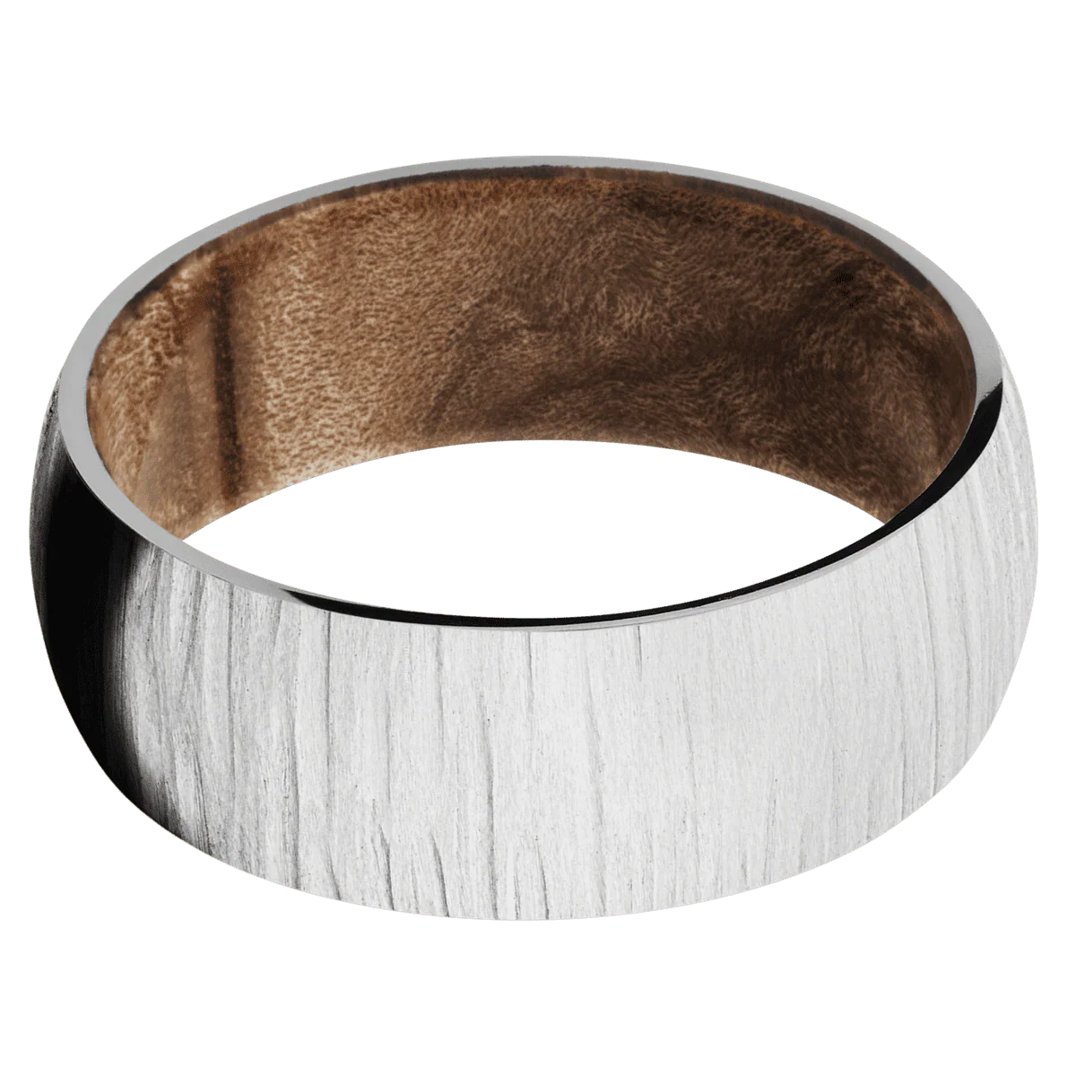 14K White Gold + Treebark1 Finish + Maple Burl - Image 3