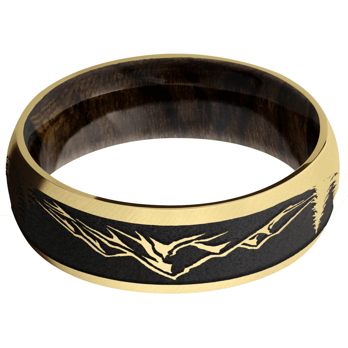 14K Yellow Gold + Anglesatin Finish + Ziricote - Image 3