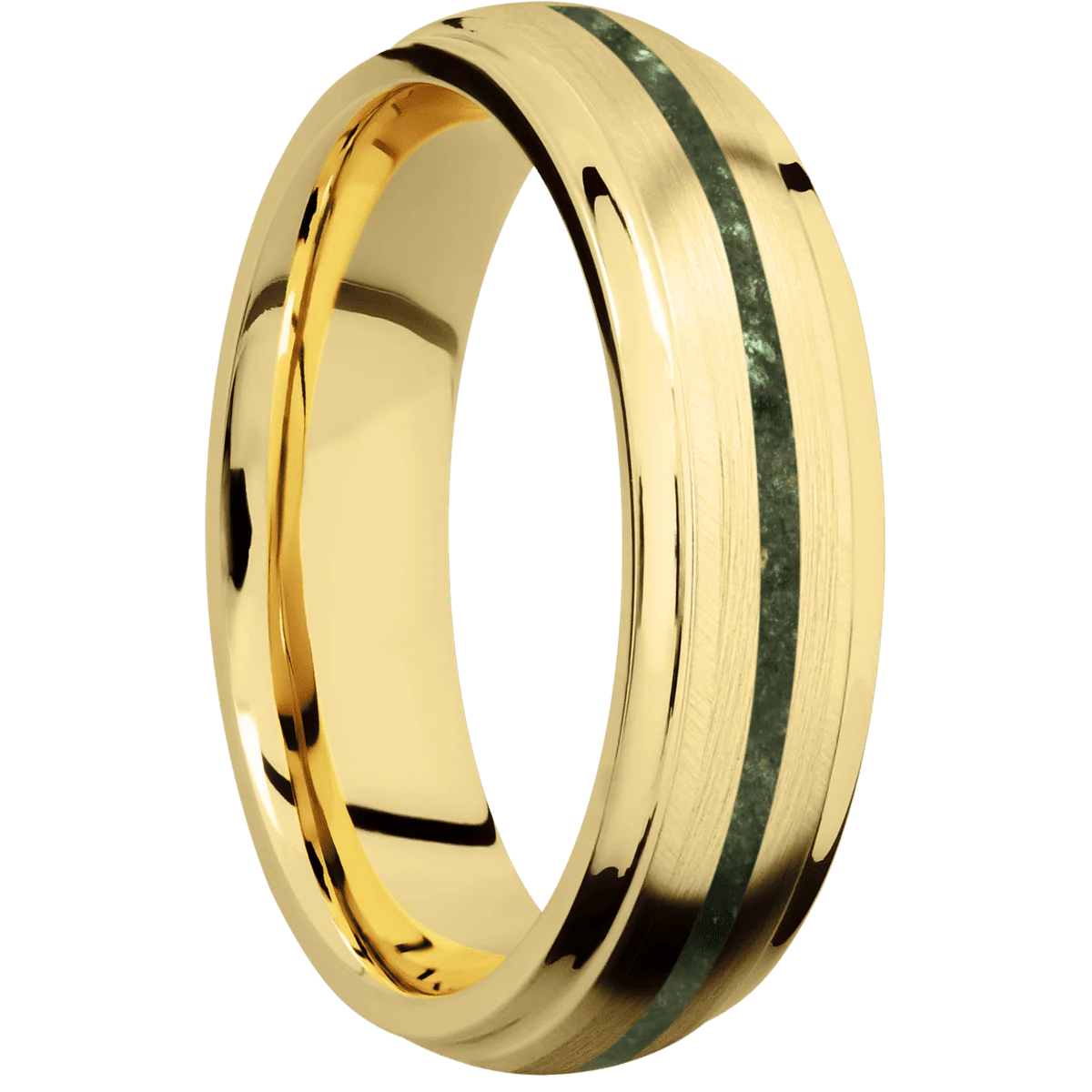14K Yellow Gold + Anglesatin , Polish Finish