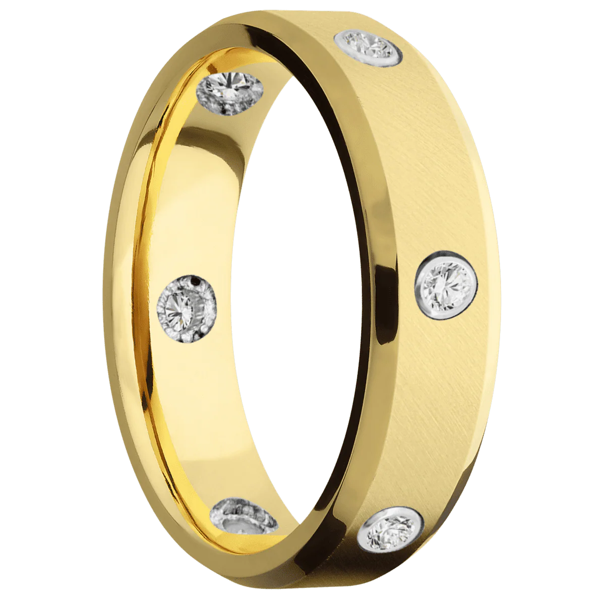 14K Yellow Gold + Anglesatin , Polish Finish