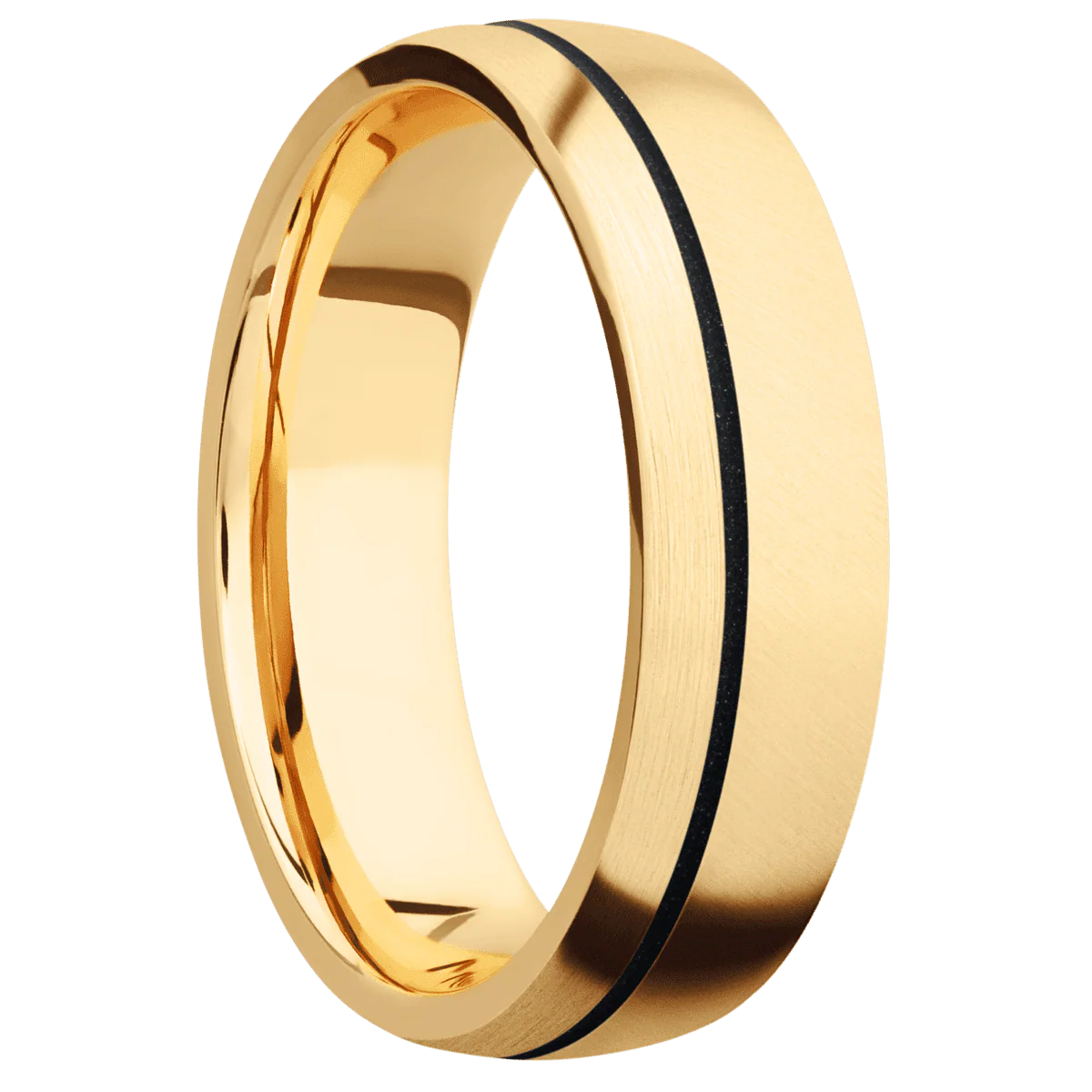 14K Yellow Gold + Anglesatin , Satin Finish