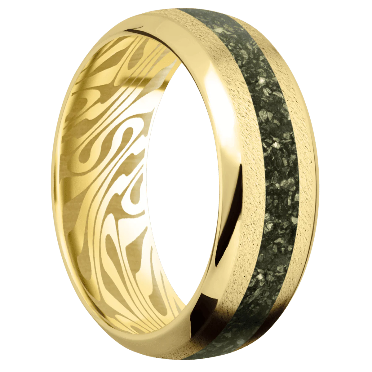 14K Yellow Gold + Anglestone , Polish Finish