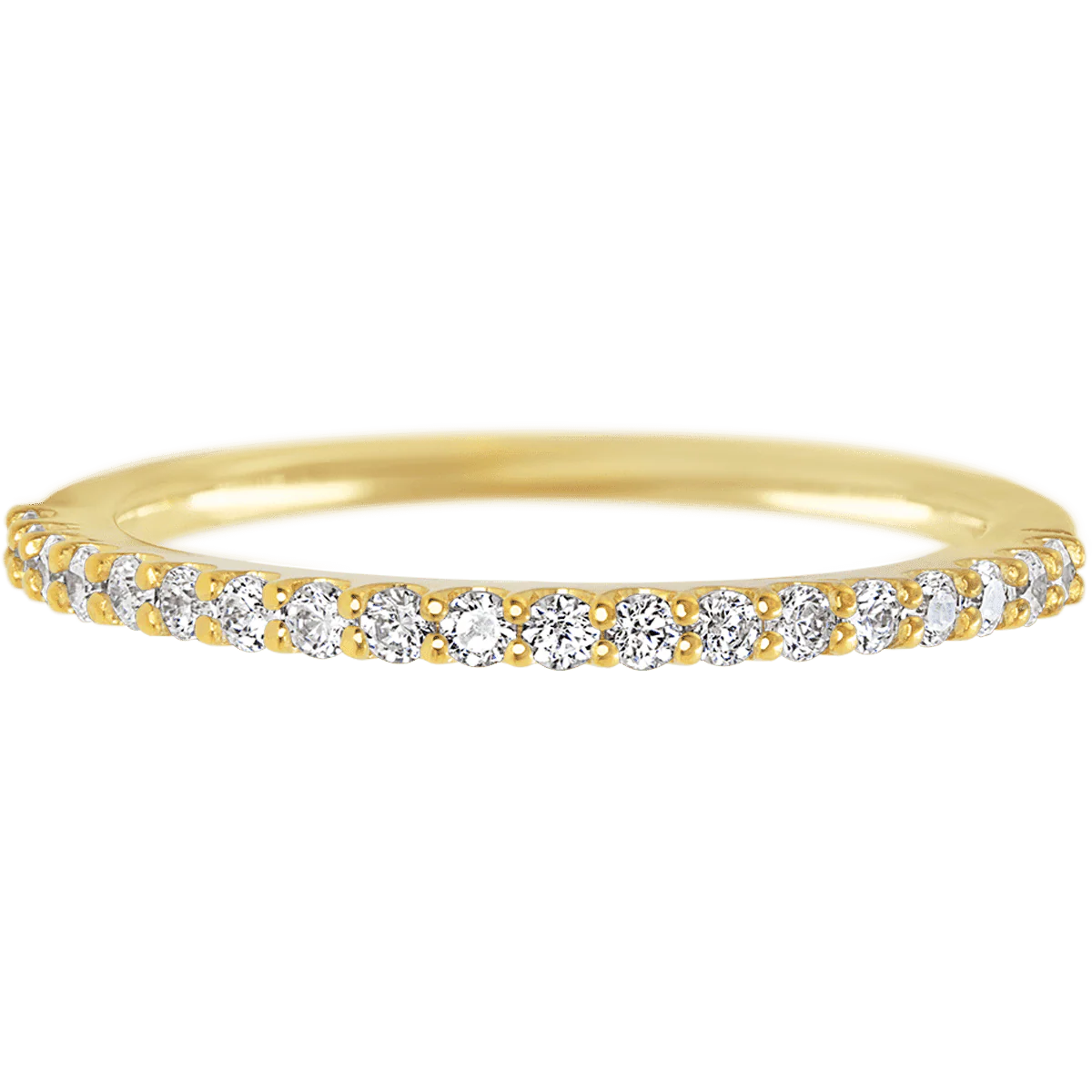 14K Yellow Gold band with 21 Round Lab Grown Diamond having TCW-.32 - Image 2