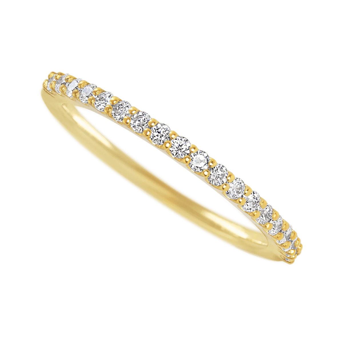 14K Yellow Gold band with 21 Round Lab Grown Diamond having TCW-.32 - Image 3