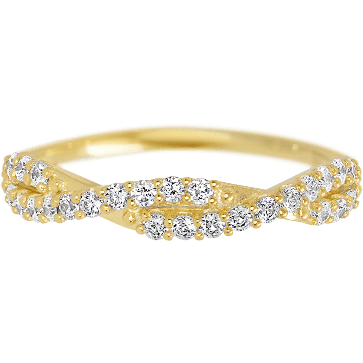 14K Yellow Gold band with 26 Round Lab Grown Diamond having TCW-.39 - Image 2