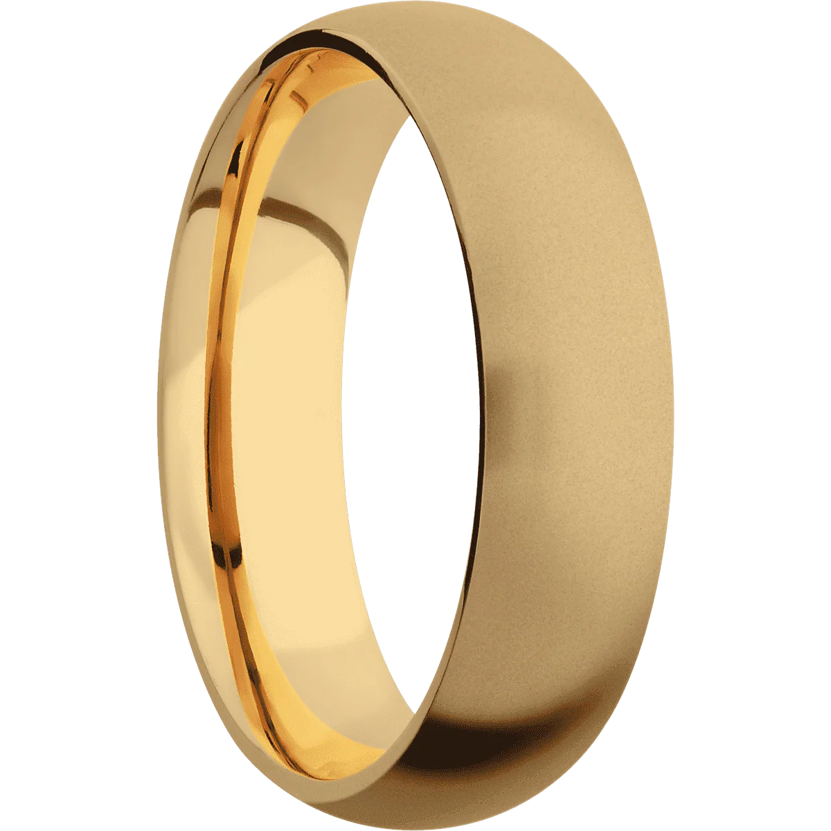 14K Yellow Gold + Bead Finish