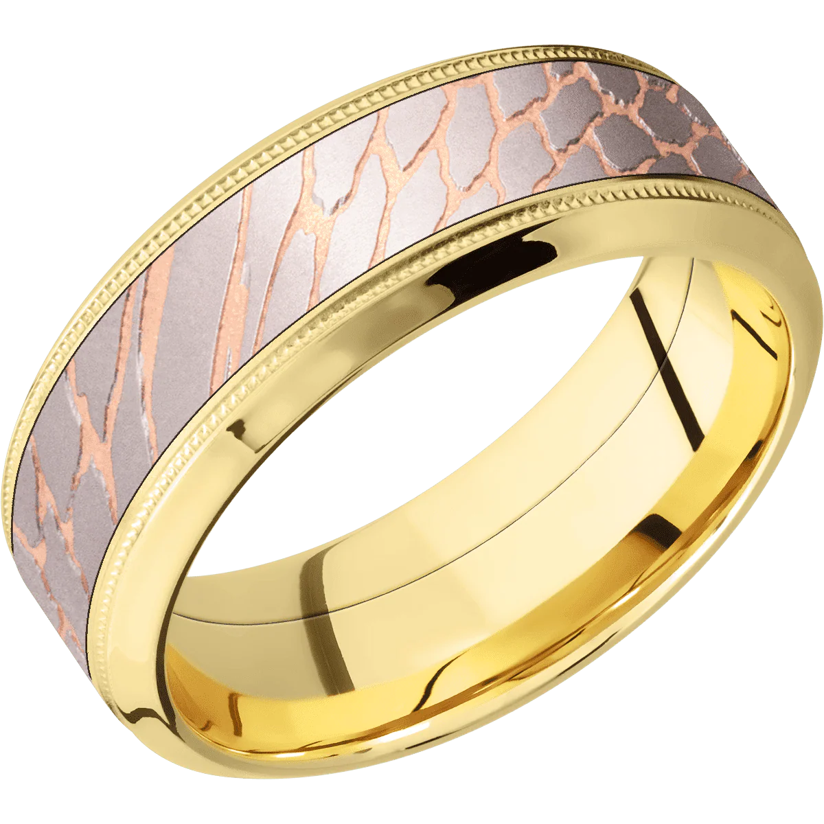 14K Yellow Gold + Bead , Polish Finish - Image 2