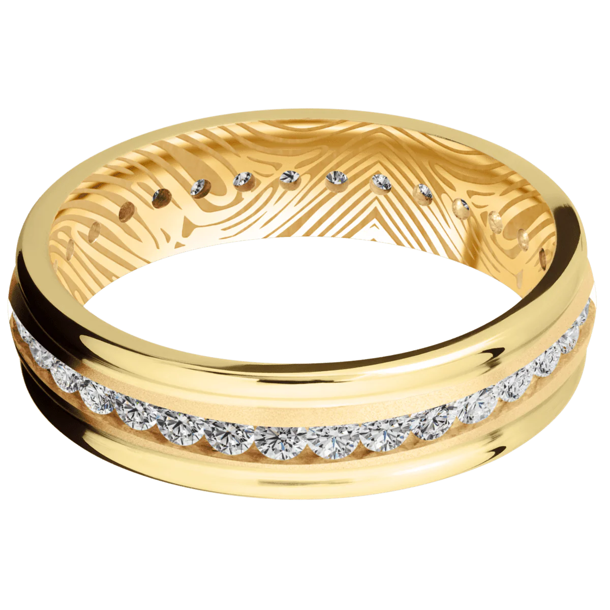 14K Yellow Gold + Bead , Polish Finish - Image 3