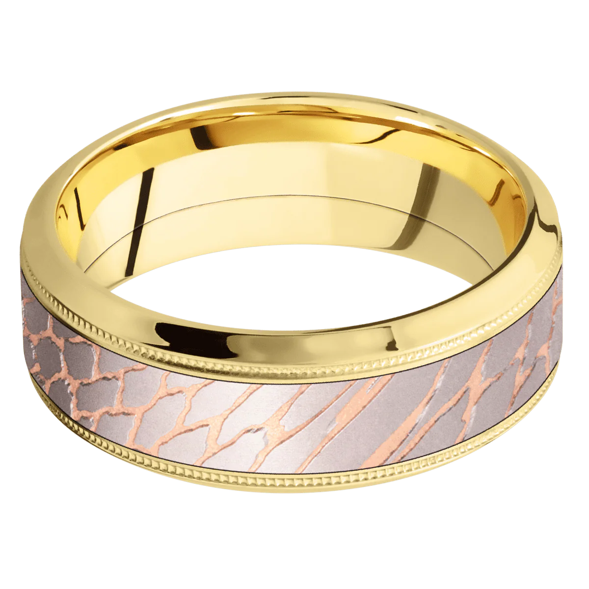 14K Yellow Gold + Bead , Polish Finish - Image 3