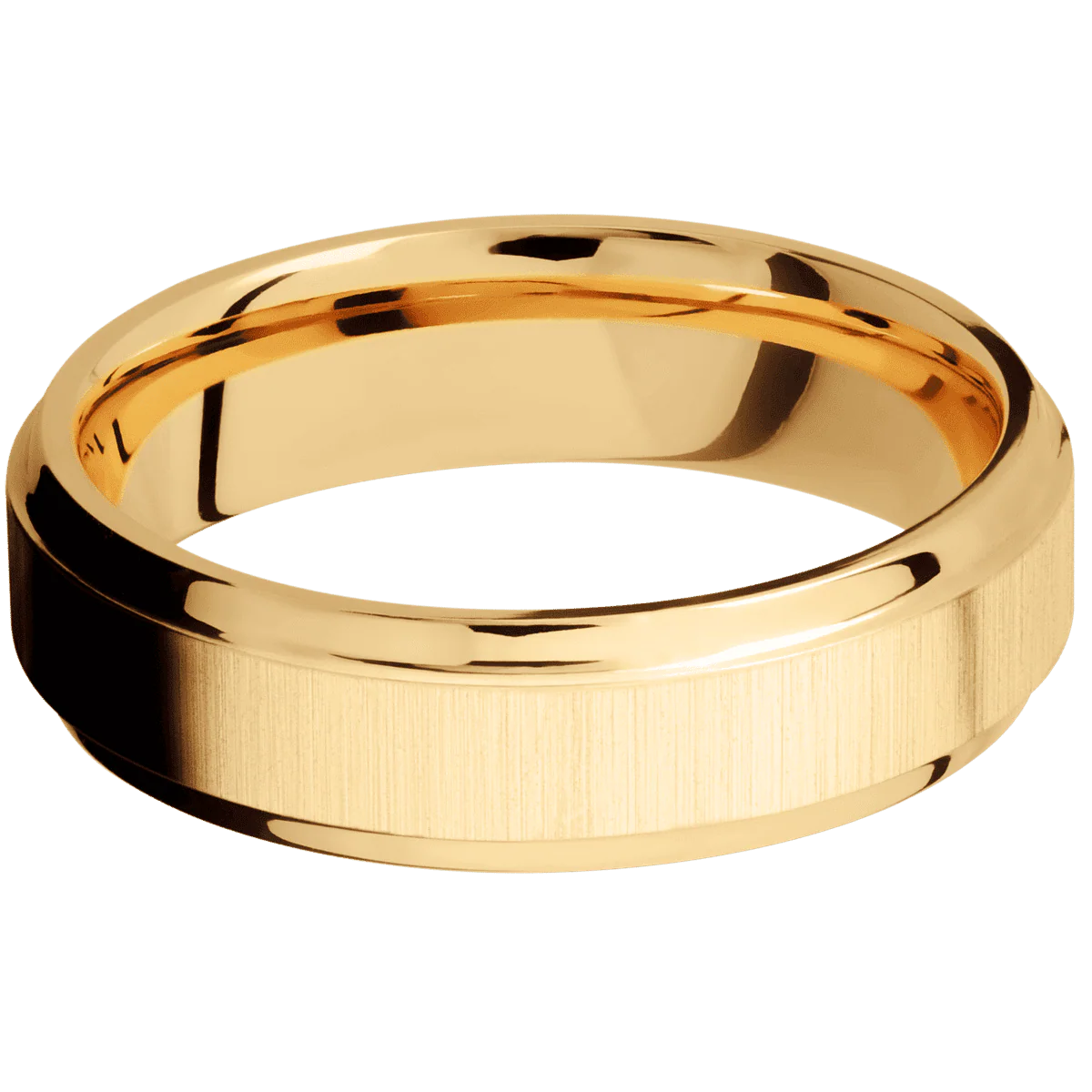 14K Yellow Gold + Crosssatin , Polish Finish - Image 3