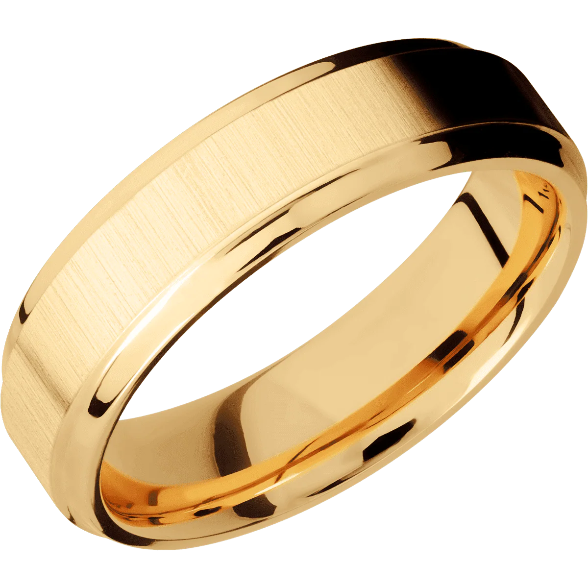 14K Yellow Gold + Crosssatin , Polish Finish - Image 2