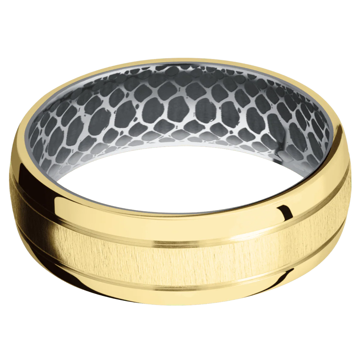 14K Yellow Gold + Crosssatin , Polish Finish + Tantalum - Image 3