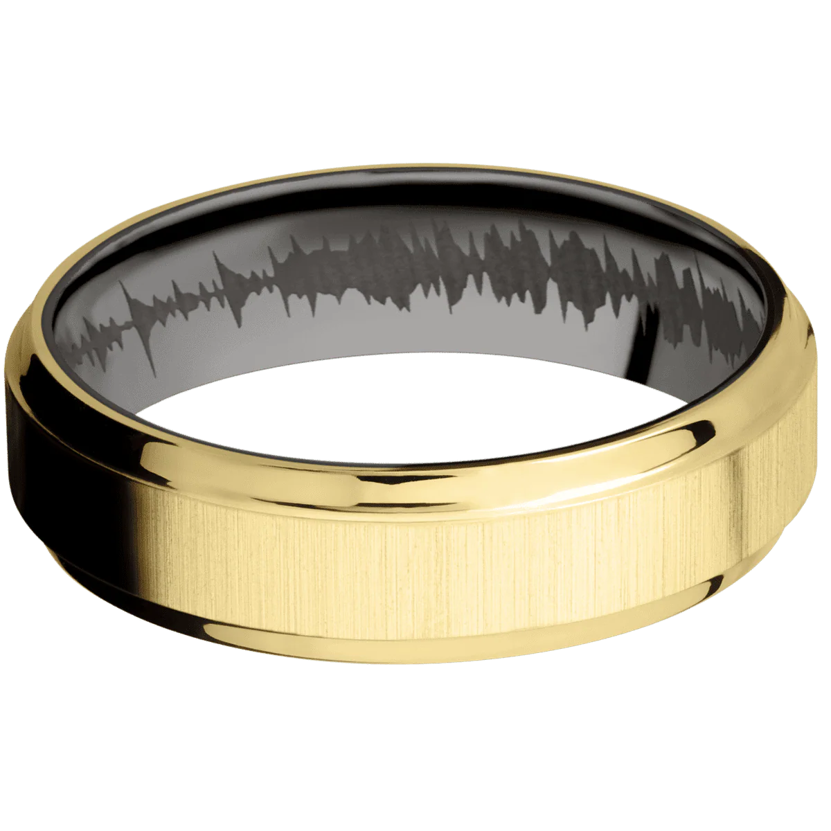 14K Yellow Gold + Crosssatin , Polish Finish + Tantalum Noir - Image 3