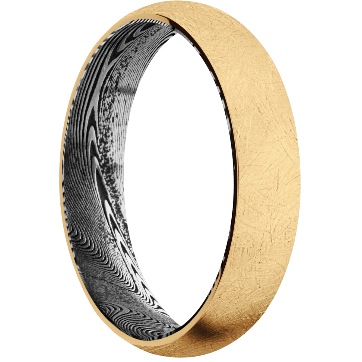 14K Yellow Gold + Distressed Finish + Tightweave