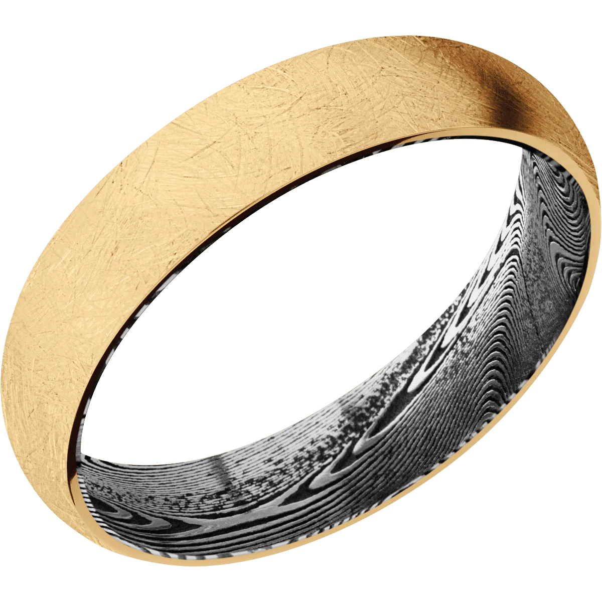 14K Yellow Gold + Distressed Finish + Tightweave - Image 2