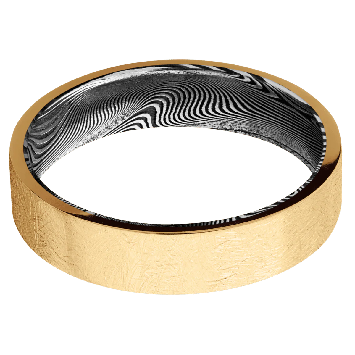 14K Yellow Gold + Distressed Finish + Tightweave - Image 3