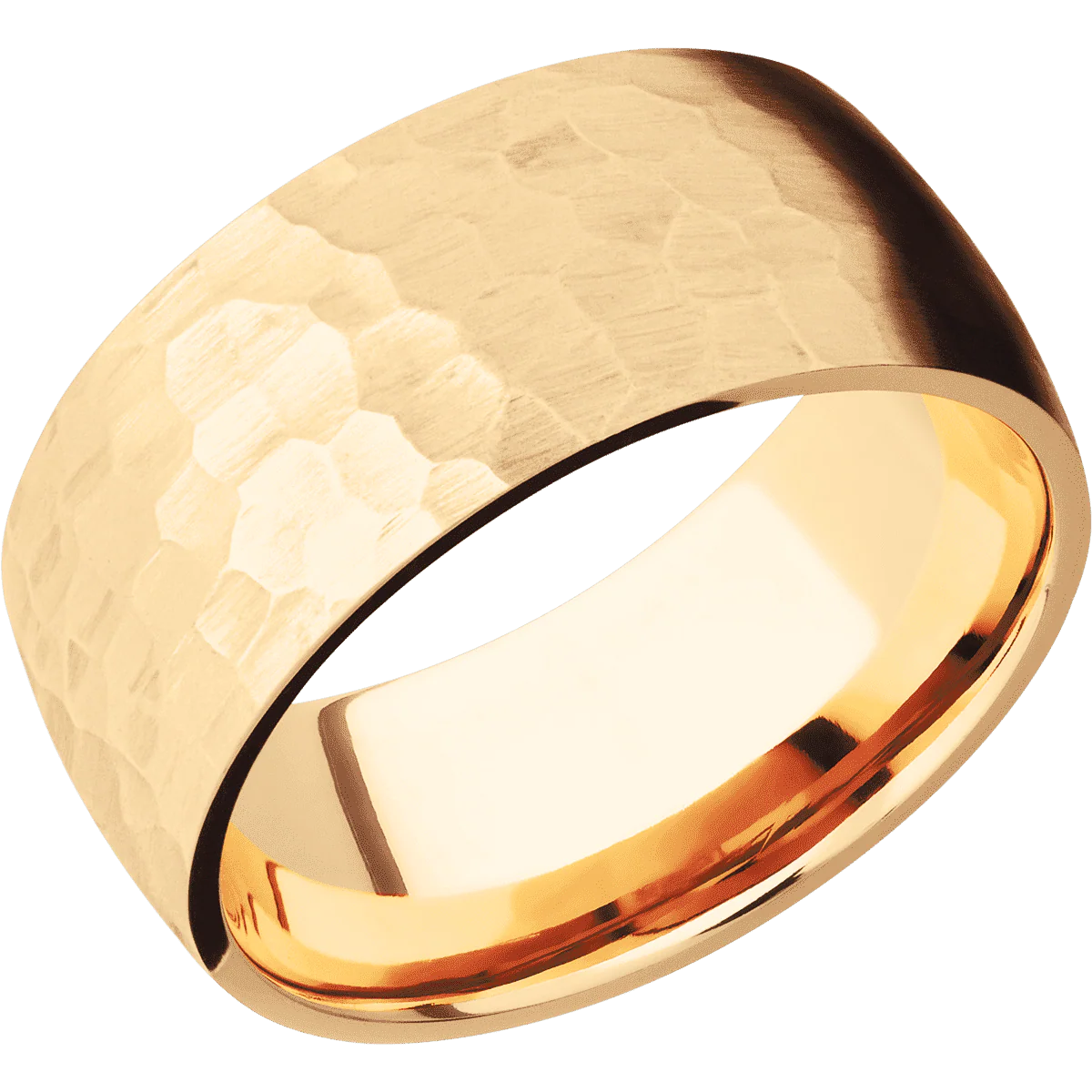 14K Yellow Gold + Hammer Finish - Image 2