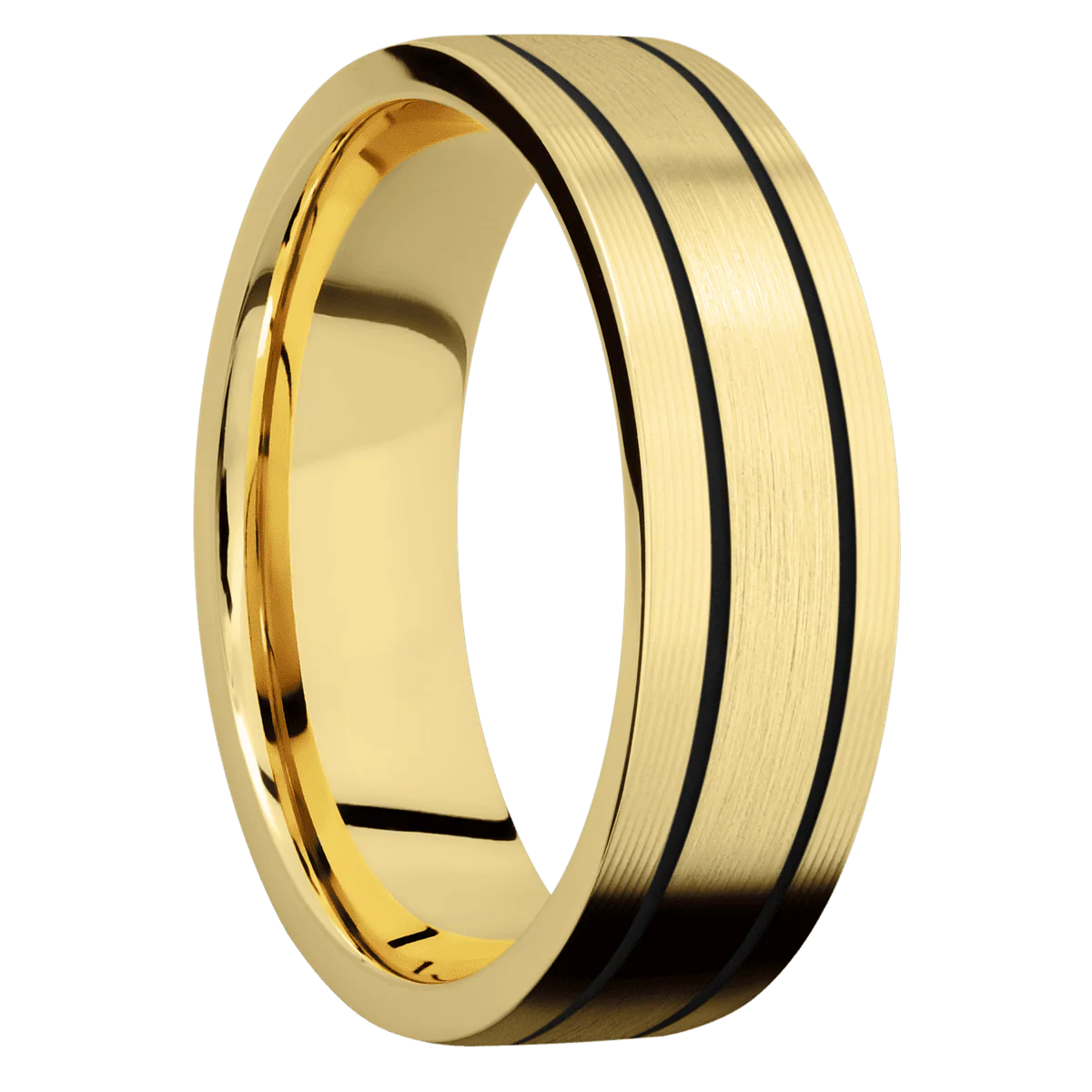 14K Yellow Gold + Machine Finish