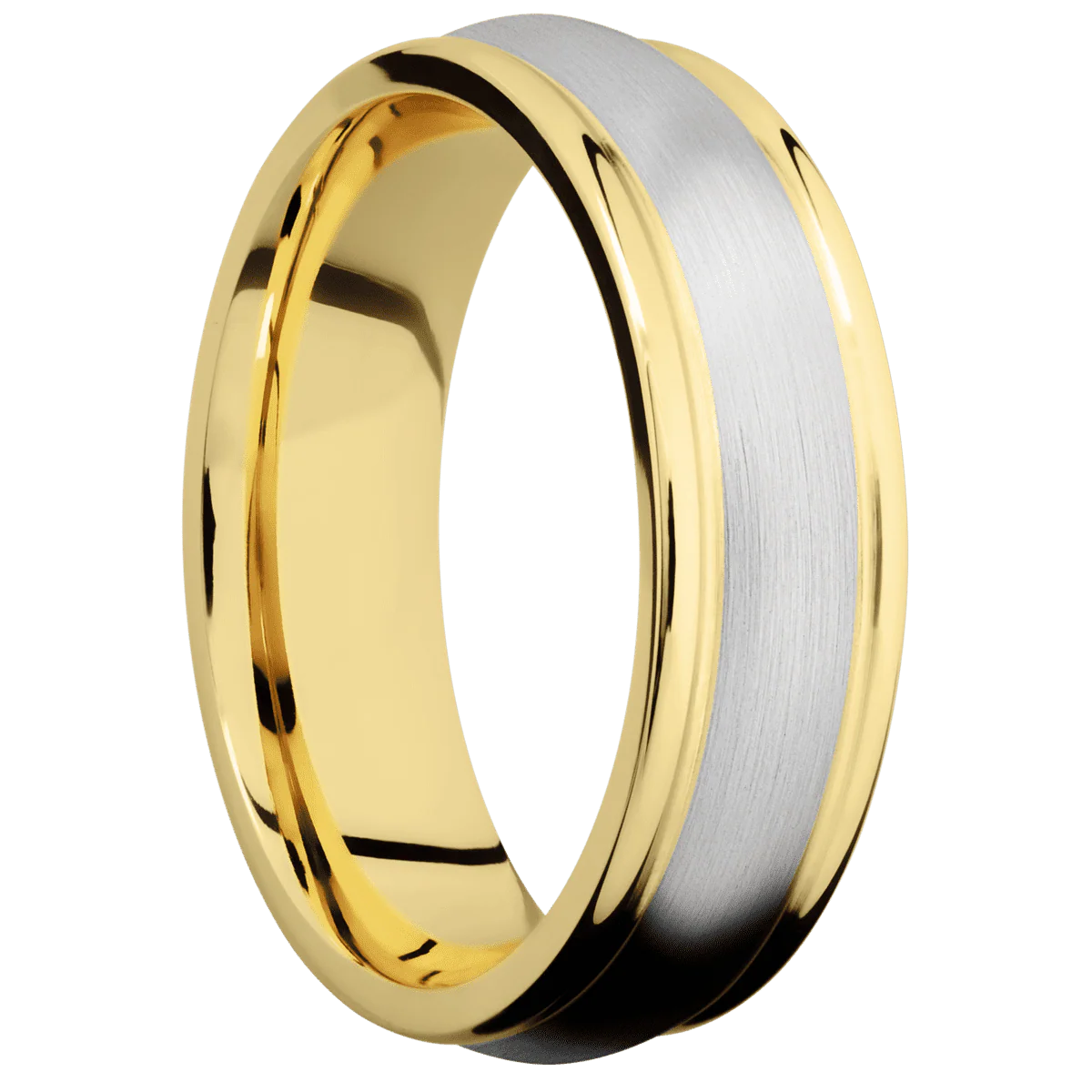 14K Yellow Gold + Machine , Polish Finish