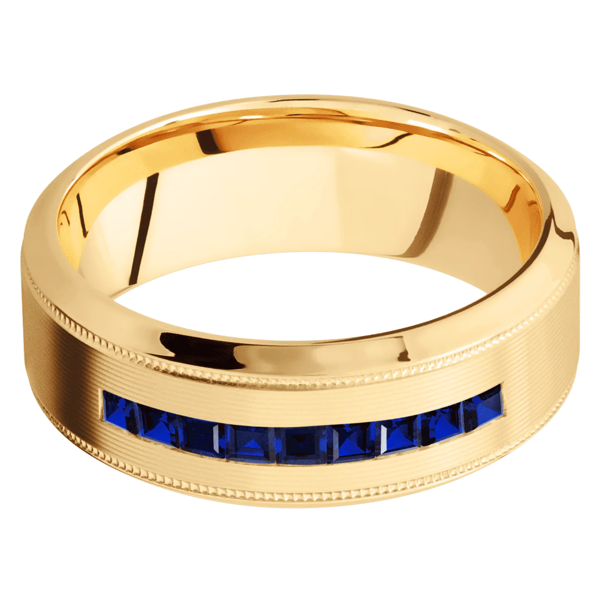 14K Yellow Gold + Machine , Polish Finish - Image 3