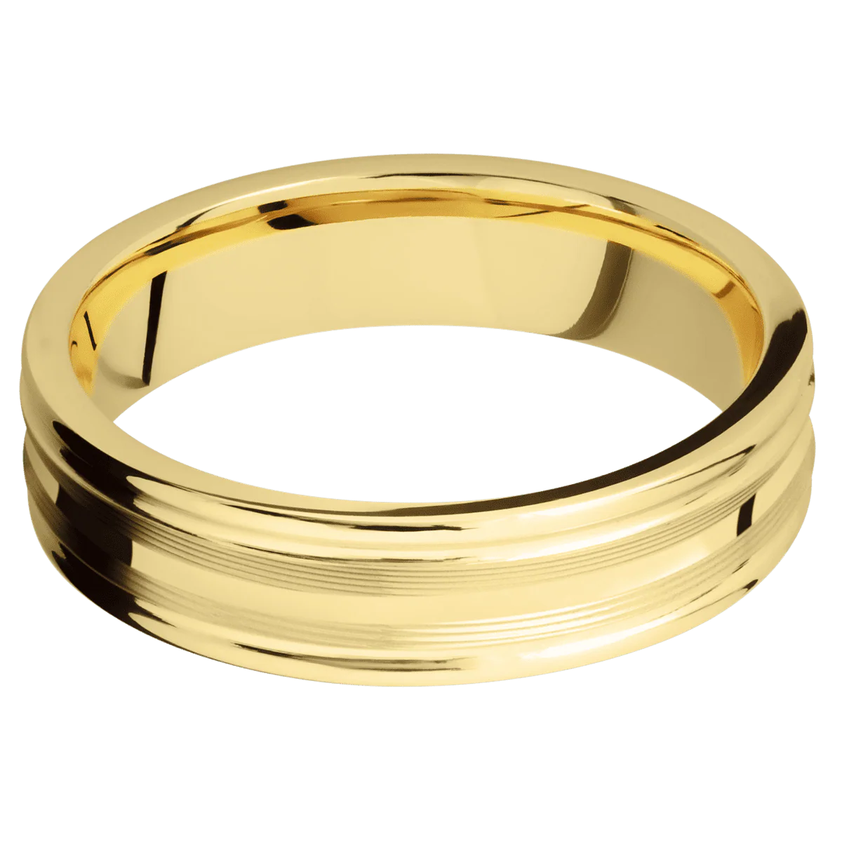 14K Yellow Gold + Machine , Polish Finish - Image 3