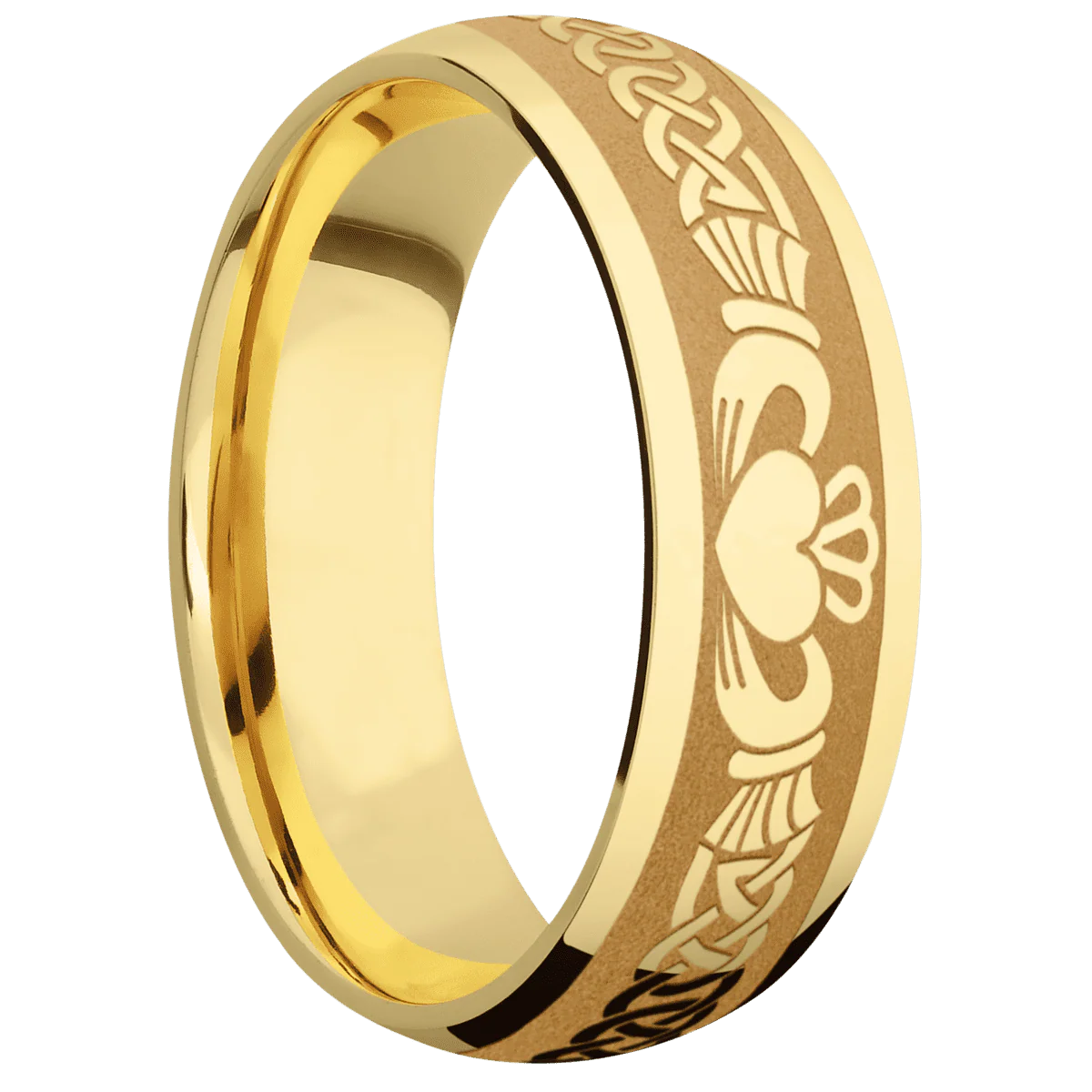 14K Yellow Gold + Polish Finish