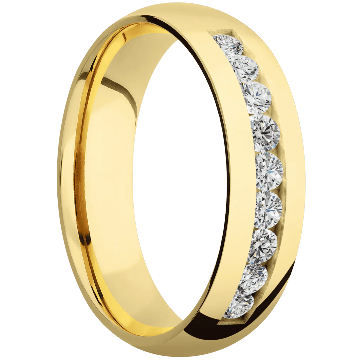 14K Yellow Gold + Polish Finish