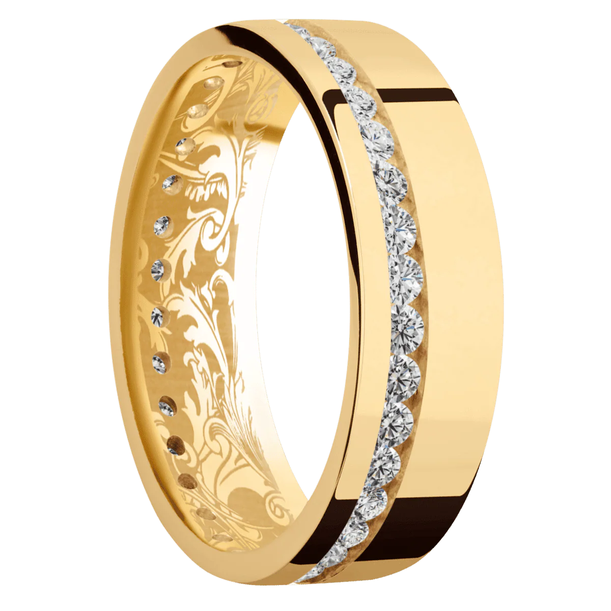 14K Yellow Gold + Polish Finish
