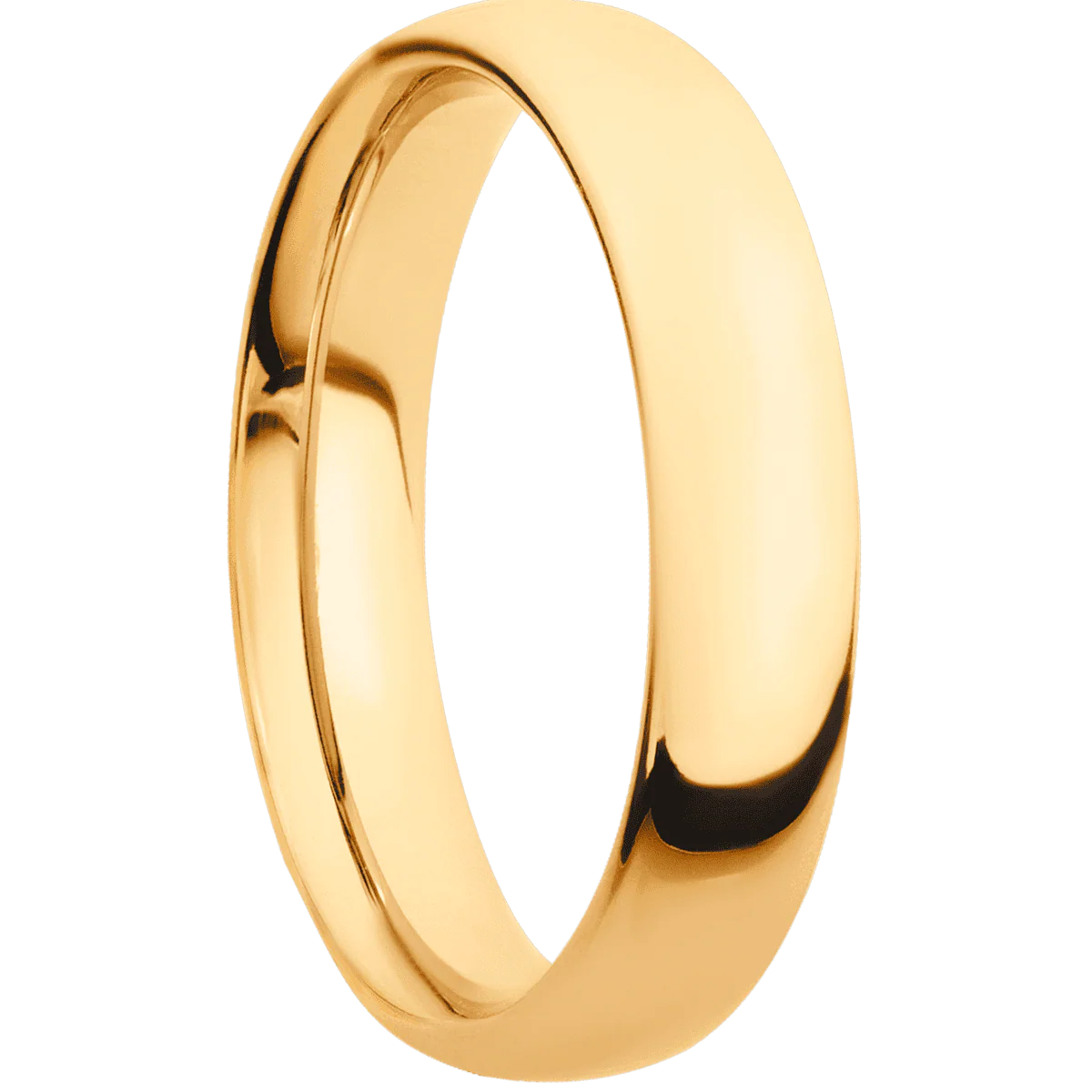 14K Yellow Gold + Polish Finish